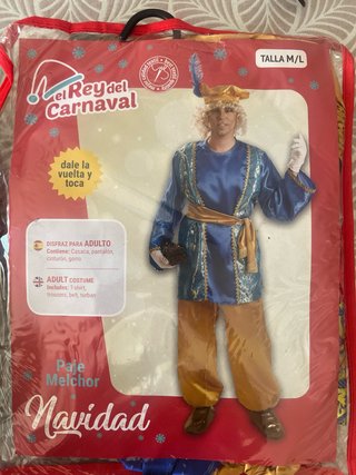 Disfraz Rey Mago Melchor Navidad Talla M/L