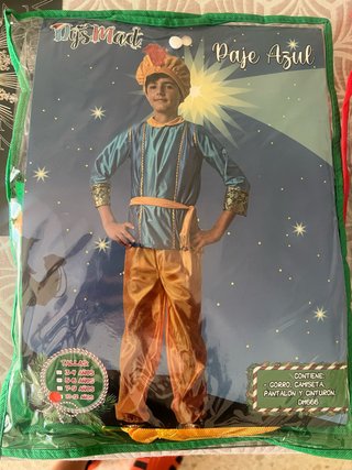 Disfraz Paje Azul Talla 7-9 años