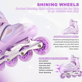 Patines en línea infantiles FYHART morados talla S