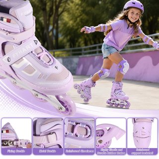 Patines en línea infantiles FYHART morados talla S