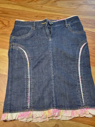 Falda Jean Paul Gaultier Denim con Volantes