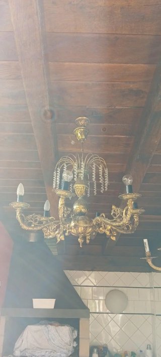 Lámpara Antigua de Bronce