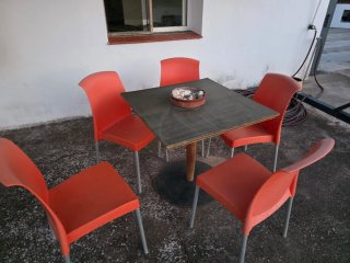 Sillas de Terraza Apilables Rojas
