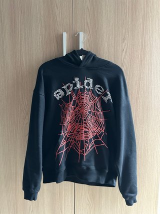 Felpa Sp5der nera e rossa - Taglia S