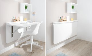 Escritorio Plegable de Pared lacado en Blanco