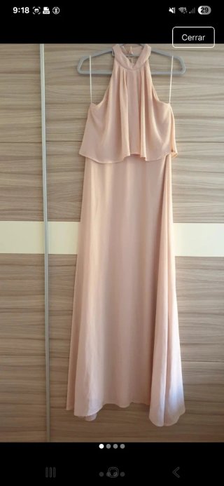 Vestido largo H&M rosa palo