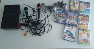 PlayStation 2 con SingStar y juegos