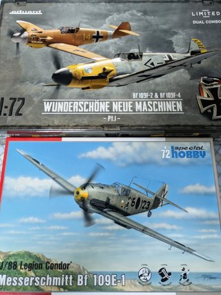 Lote 3 maquetas Bf109 Eduard y Special Hobby 1:72