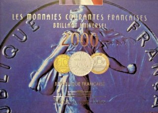 Set Monedas Francesas Brillant Universel 2000
