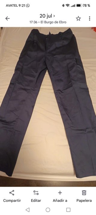 Pantalón de trabajo azul talla 48