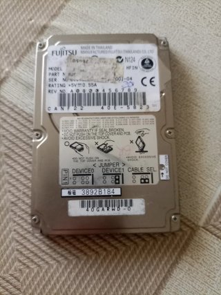 Hard Disk Fujitsu ATA 20GB