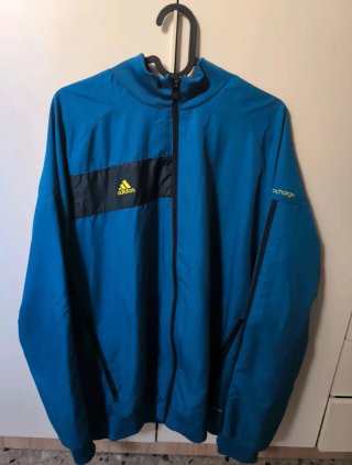 Cortavientos Adidas Vintage Azul y Negro