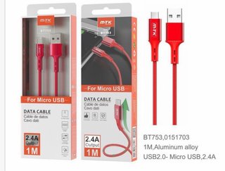 Cable M.TK Micro USB 1M Rojo