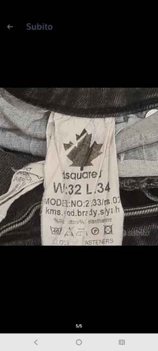 Jeans DSQUARED2 Grigio Taglia M
