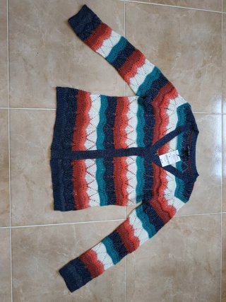 Chaqueta de punto multicolor