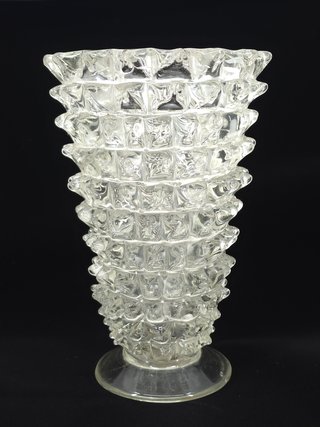 Jarrón Cristal Murano Rostrato Años 50 Vintage