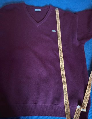 Jersey Lacoste Lana Burdeos Talla M
