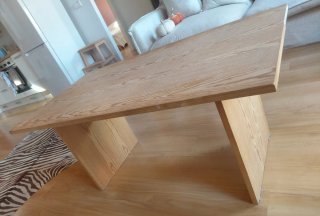 Mesa centro madera rústica/nórdica