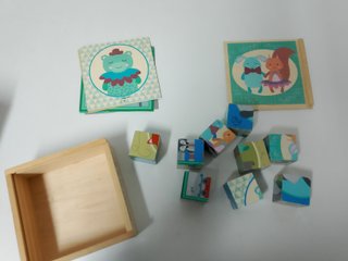 Puzzle Cubo Madera Animales