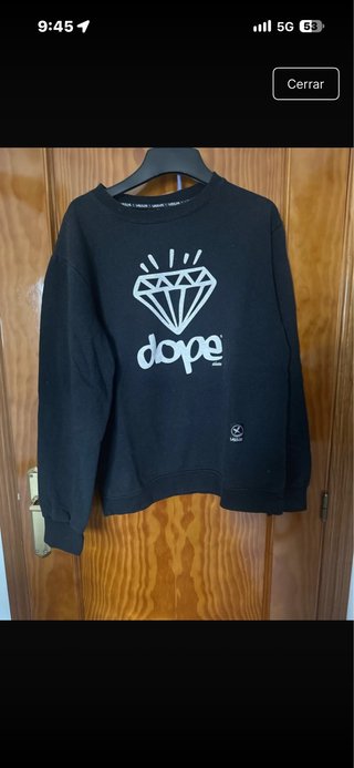 Sudadera Dope Negra con Diamante