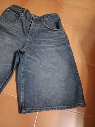 Pantalón Vaquero Azul con Botones