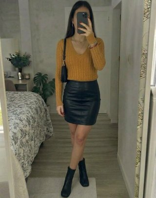 Jersey de color mostaza en la talla S de H&M