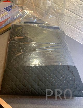 Fondello per Divano Martina Home Diamond, Protezione per Divani Imbottito Reversibile, Antracite/Nero, 3 Posti