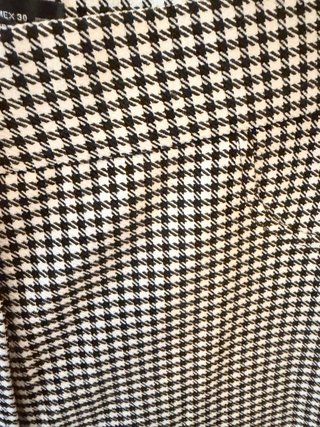 Pantalones de cuadros blanco y negro