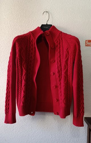 URGE...Chaqueta de punto roja TALLA XS-S