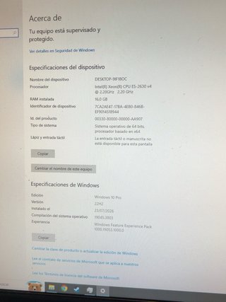 PC Gaming Xeon 10 núcleos, GTX 1050 Ti 16GB RAM