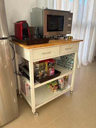Mesa Auxiliar de Cocina con Ruedas