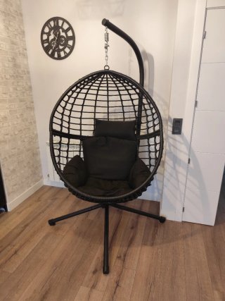 Silla Colgante Bola Negra