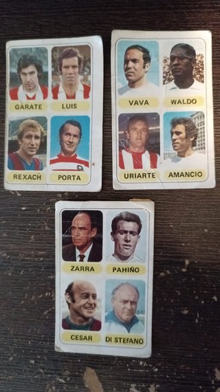 3 Cromos Fútbol en Acción 1977 Pichichis