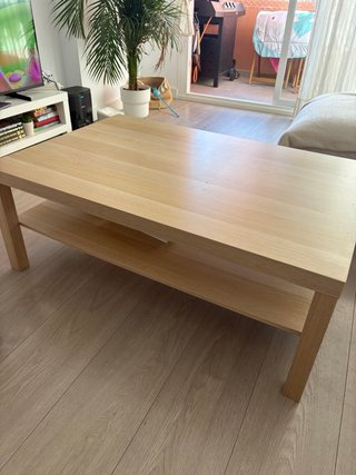 Mesa de centro LACK Ikea madera roble