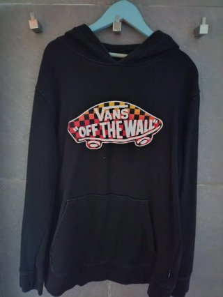 Sudadera Vans niño negra, talla Xl