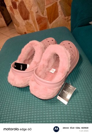 Pantofole Next con pelliccia rosa