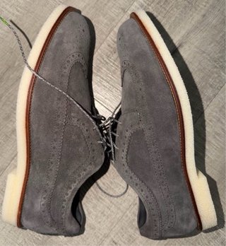 HOGAN Zapatos de cordones en ante gris. Talla 42