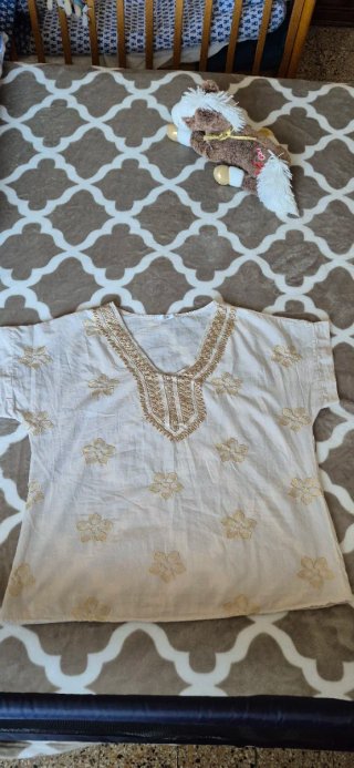 Maglia donna tg unica beige oro