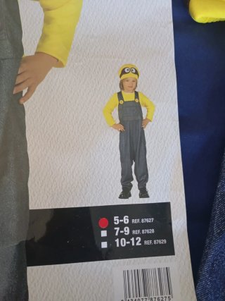 Disfraz Minion niño Talla 5/6 años