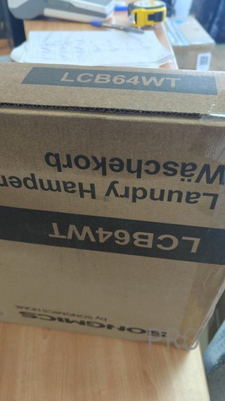 Cesto biancheria, 100 L, con coperchio, in bambù