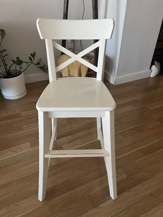 Silla Infantil de Madera Blanca