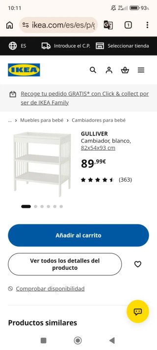 Cambiador de bebé blanco IKEA