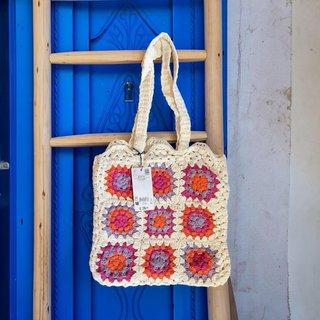 Borsa Tote motivo Granny Square OVS