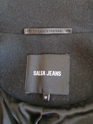 Abrigo Salsa Jeans Negro Mujer