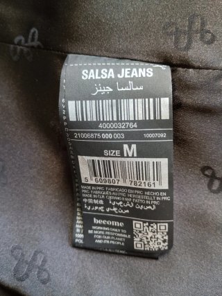 Abrigo Salsa Jeans Negro Mujer