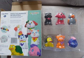 Set de 6 Figuras de Escayola Pintadas a Mano