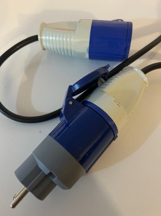 Cable Caravana/Camper con Enchufe Azul