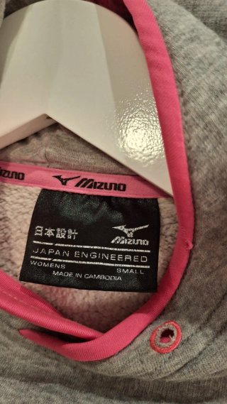 Sudadera Mizuno Mujer Gris/Rosa Talla S