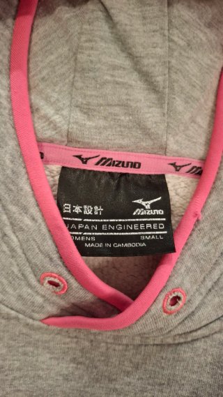Sudadera Mizuno Mujer Gris/Rosa Talla S