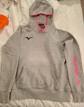 Sudadera Mizuno Mujer Gris/Rosa Talla S